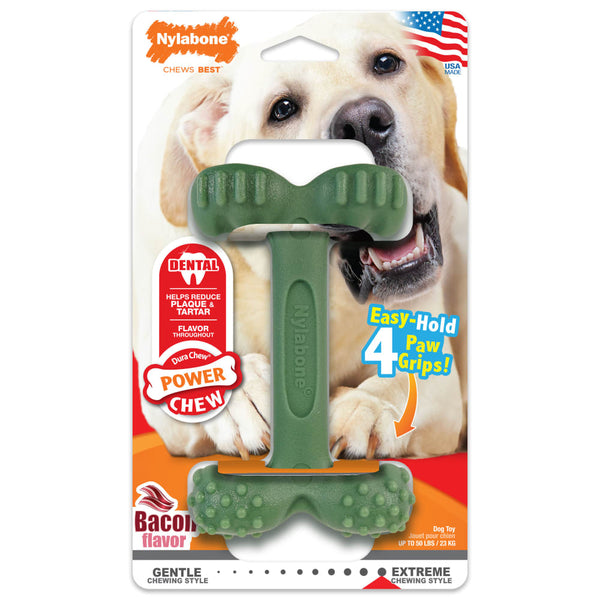 NYLABONE Power Chew Easy-Hold Dog Dental Chew Toy