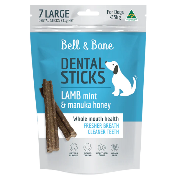 BELL & BONE Dental Sticks - Lamb, Mint & Manuka Honey