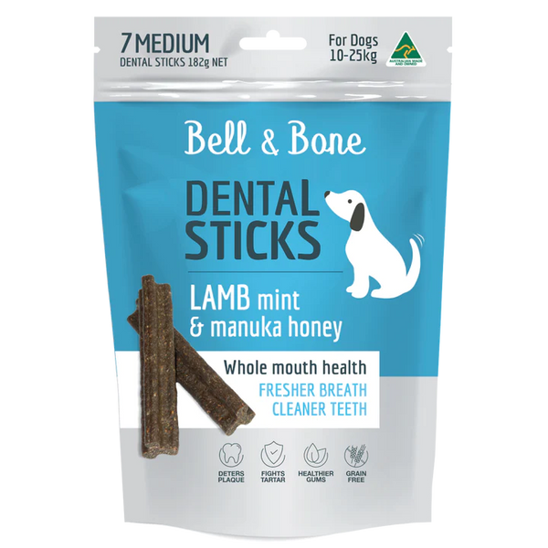 BELL & BONE Dental Sticks - Lamb, Mint & Manuka Honey