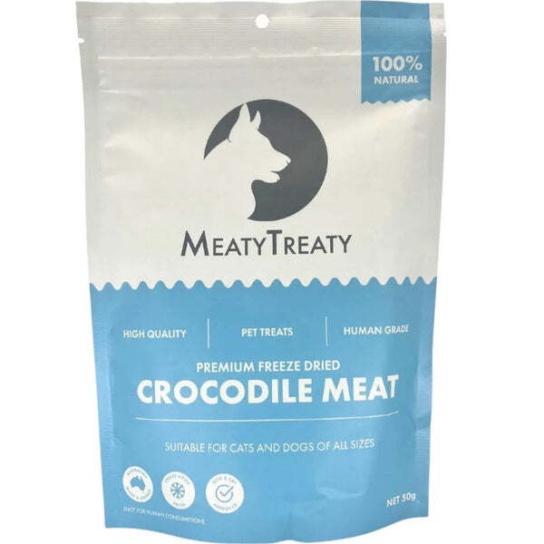 MEATY TREATY Freeze Dried Crocodile Treats for cats & dogs