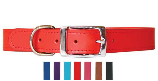 BEAU PETS Leather Sewn Plain Collar