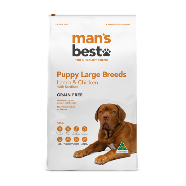 MAN'S BEST Puppy Large Breed Lamb & Chicken w/ Sardines