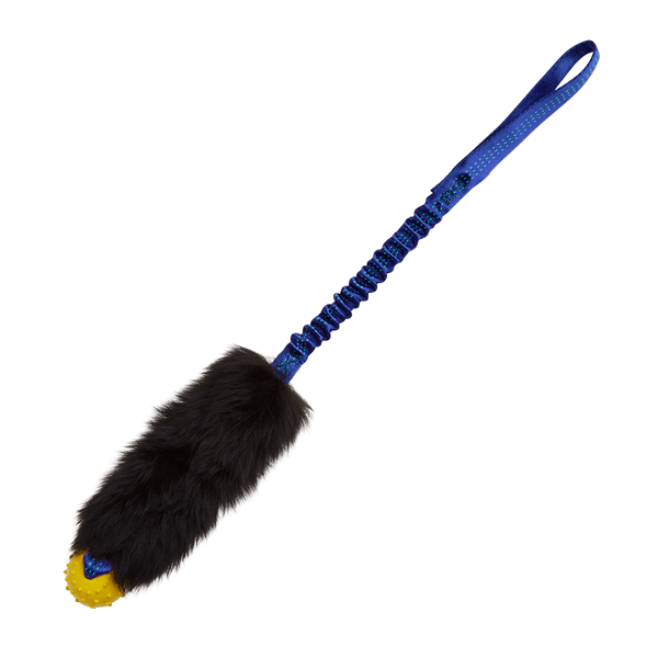 TUG-E-NUFF Sheepskin Ball Bungee Tug - Rubber Ball