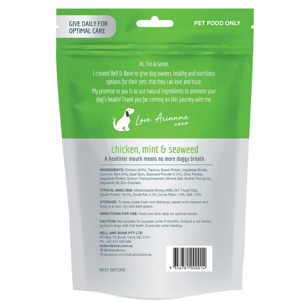 BELL & BONE Dental Sticks - Chicken, Mint and Seaweed