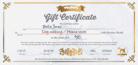 Woofers Gift Certificate - Grooming