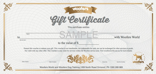 Woofers Gift Certificate