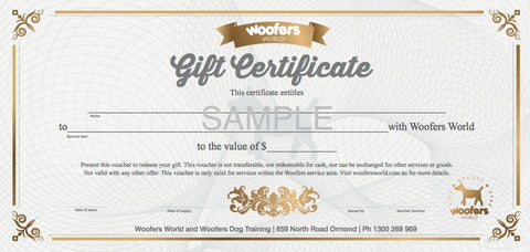 Woofers Gift Certificate - Grooming