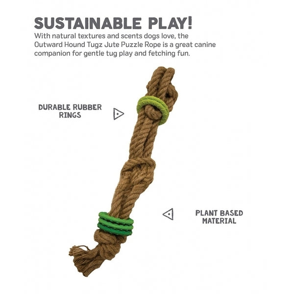 OUTWARD HOUND Jute Puzzle Rope Tug