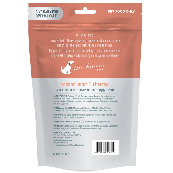 BELL & BONE Dental Sticks - Salmon, Mint and Charcoal