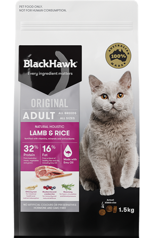 BLACK HAWK Adult Cat Lamb 3kg