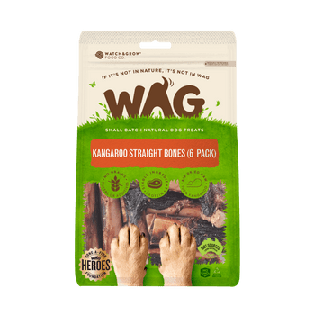 WAG Kangaroo Straight Bones (6 pack)