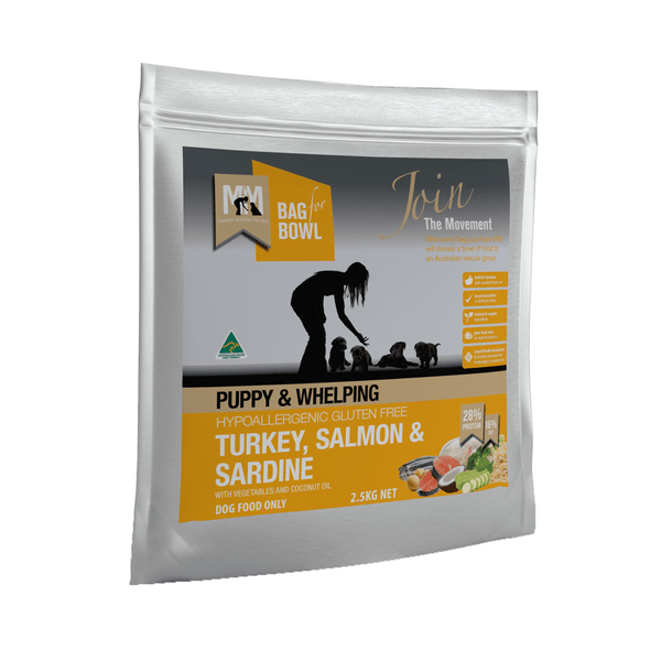 MEALS FOR MUTTS Turkey, Salmon & Sardine - Puppy (Yellow/Orange)