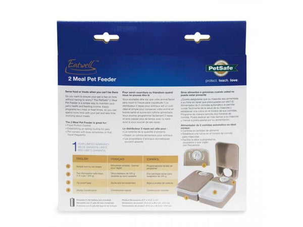 PETSAFE Eatwell 2 Meal Pet Feeder
