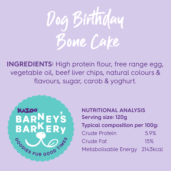 KAZOO Barney's Barkery - Dog Birthday Bone Cake