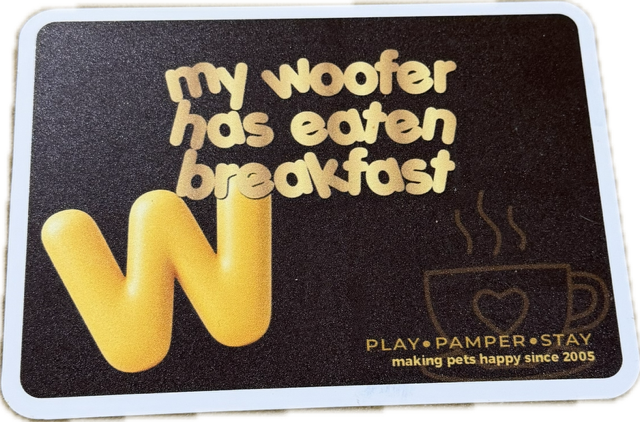 🐕 Woofers Feeding Reminder Card 🐕