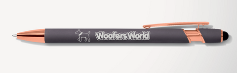 🐕 Woofers Alpha Stylus Pen with Rose Gold Trim 🐕