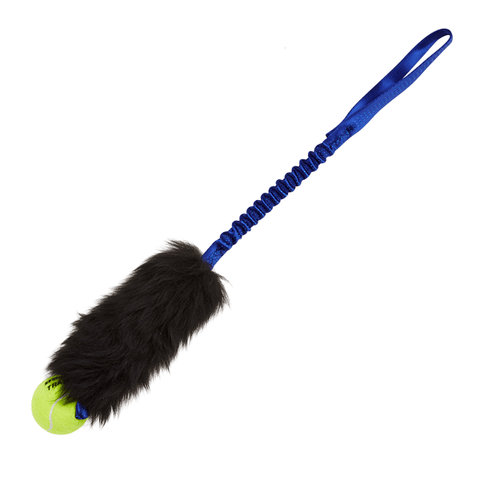 TUG-E-NUFF Sheepskin Ball Bungee Tug - Tennis Ball