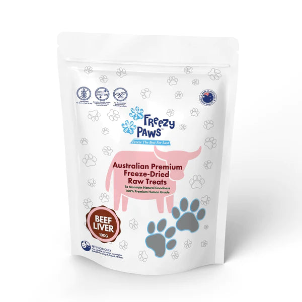 FREEZY PAWS Freeze Dried Beef Liver Raw Treats 100g