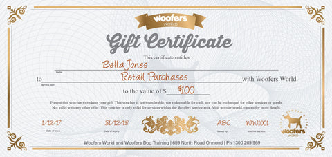 Woofers Gift Certificate - Grooming