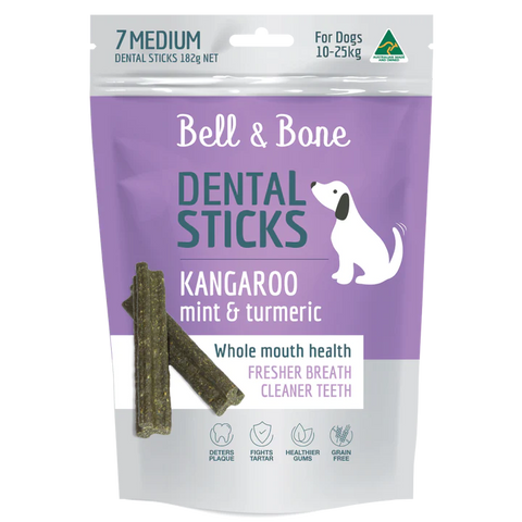 BELL & BONE Dental Sticks - Kangaroo, Mint and Turmeric