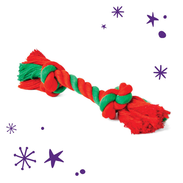 KAZOO Christmas Rope Knot Bone Small