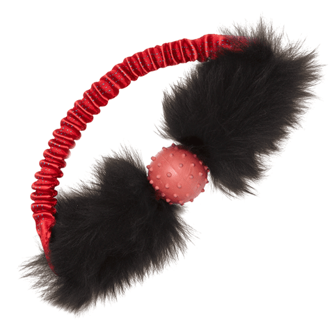 TUG-E-NUFF Sheepskin Bungee Ring Rubber Ball