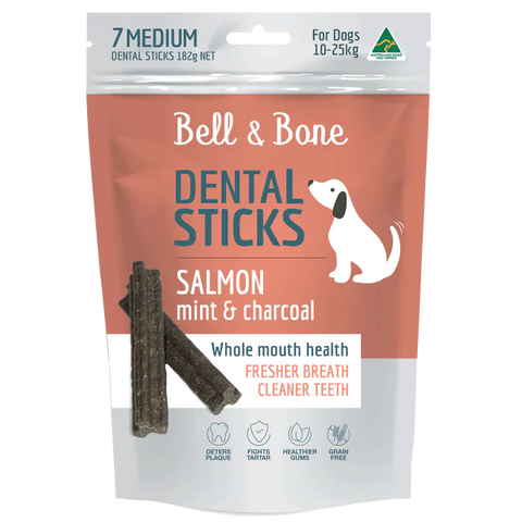 BELL & BONE Dental Sticks - Salmon, Mint and Charcoal