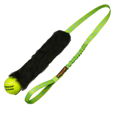 TUG-E-NUFF Sheepskin Bungee Chaser with Tennis Ball