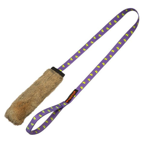TUG-E-NUFF Rabbit Skin Chaser Tug with Squeaker